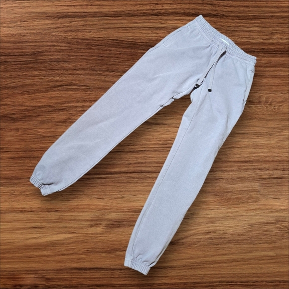 TALENTLESS Pants - TALENTLESS Light Gray/purple Drawstring Jogger Pants